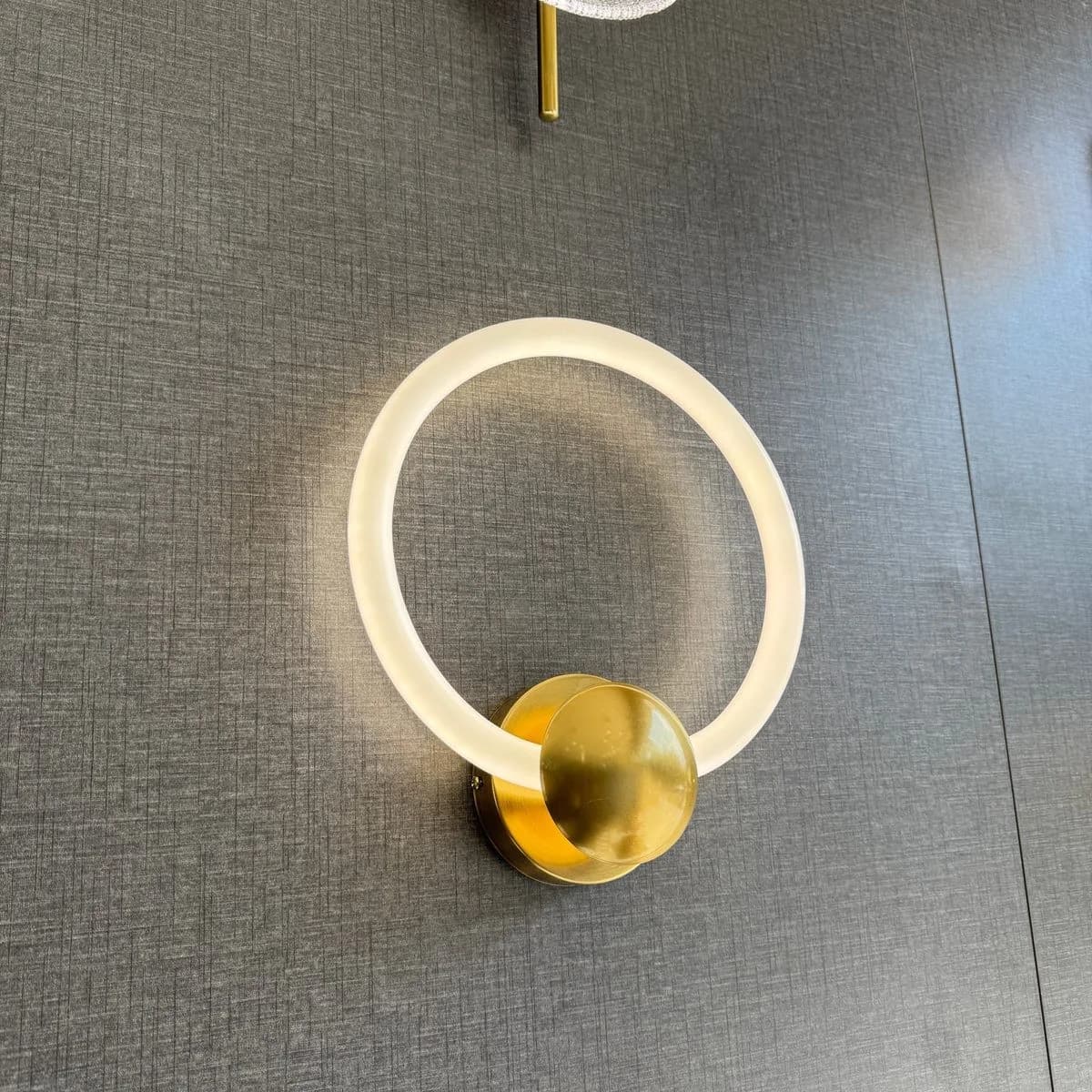 Gold Ring LED Wall Sconce with Touch Switch 2