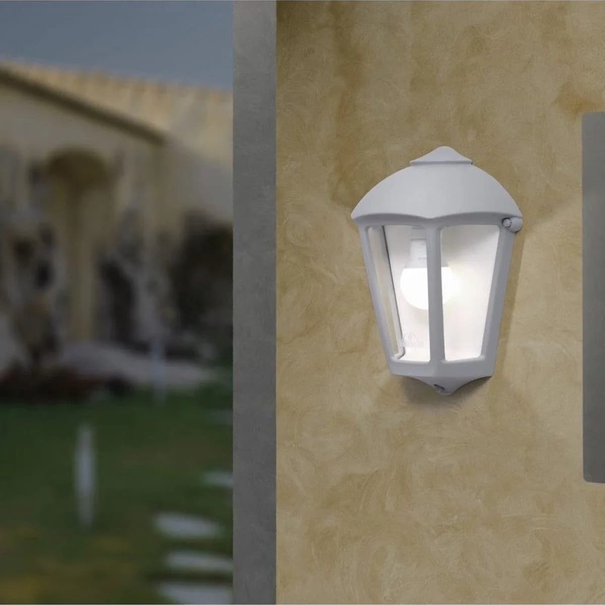White Outdoor Wall Lantern 2