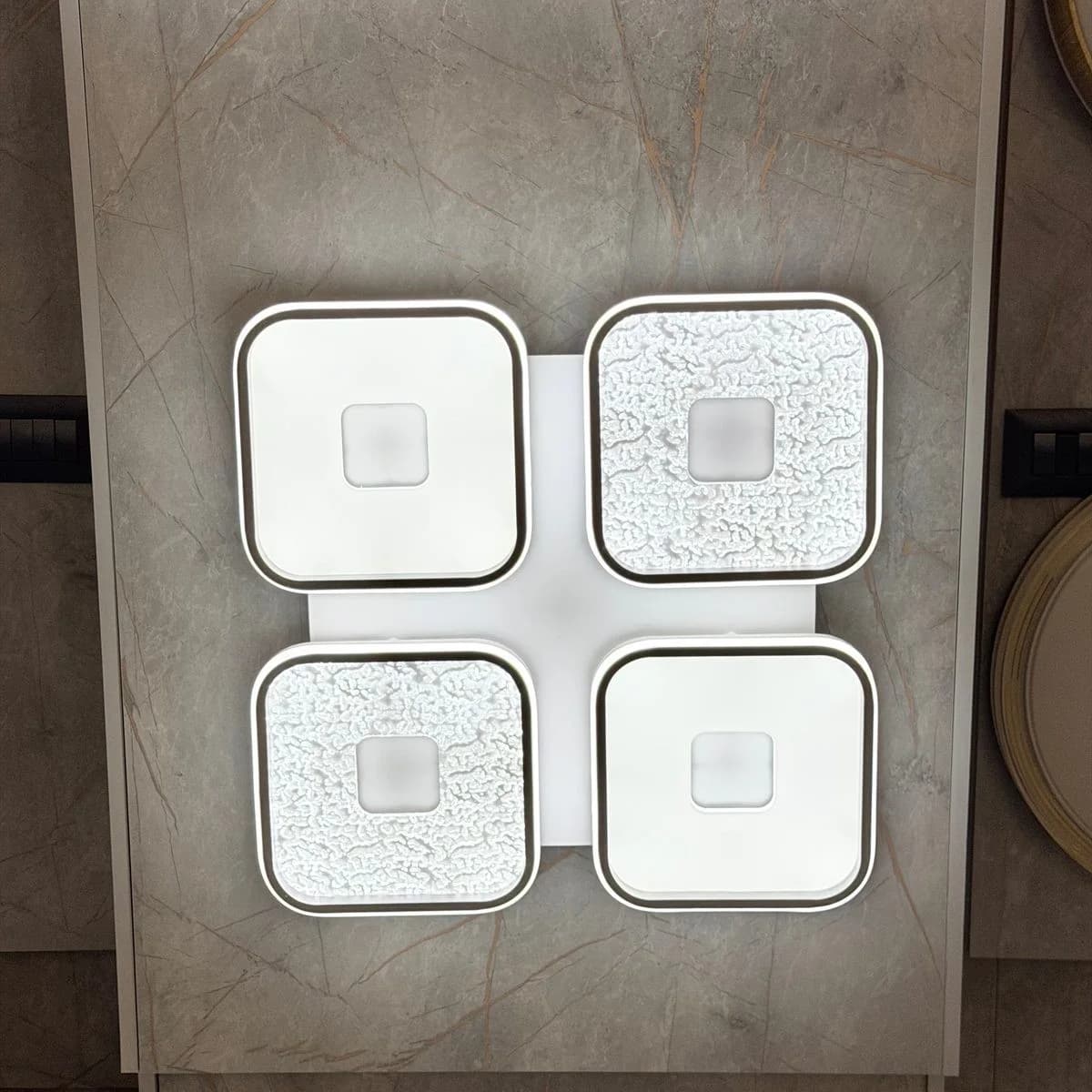 Modern 4-Square 3D Effect LED Ceiling Light 3
