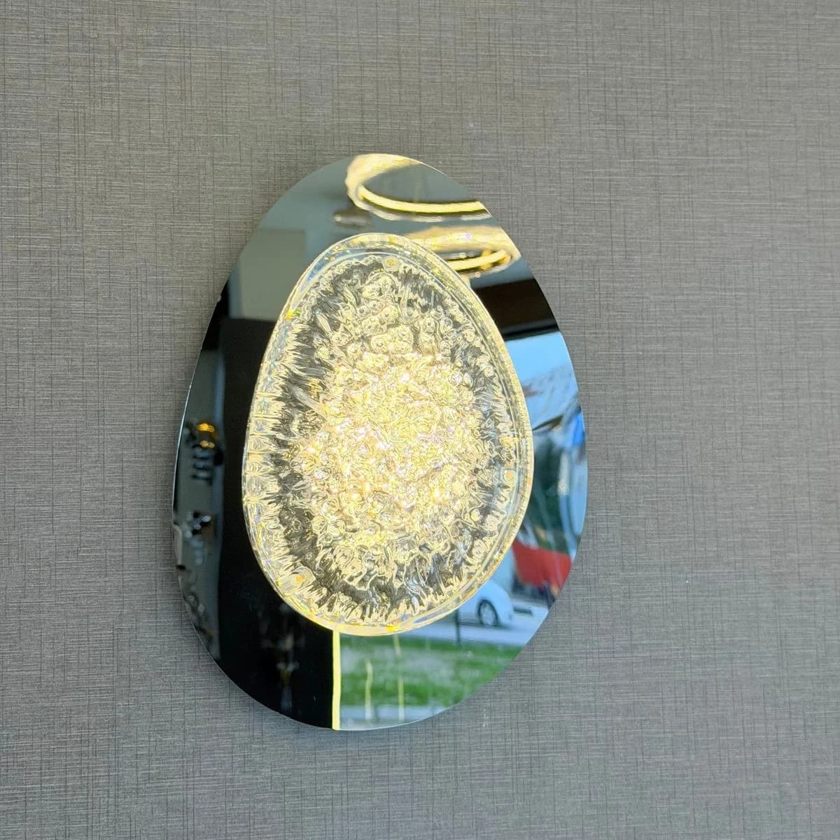 إبليك جداري كروم وكريستال بيضاوي LED 3