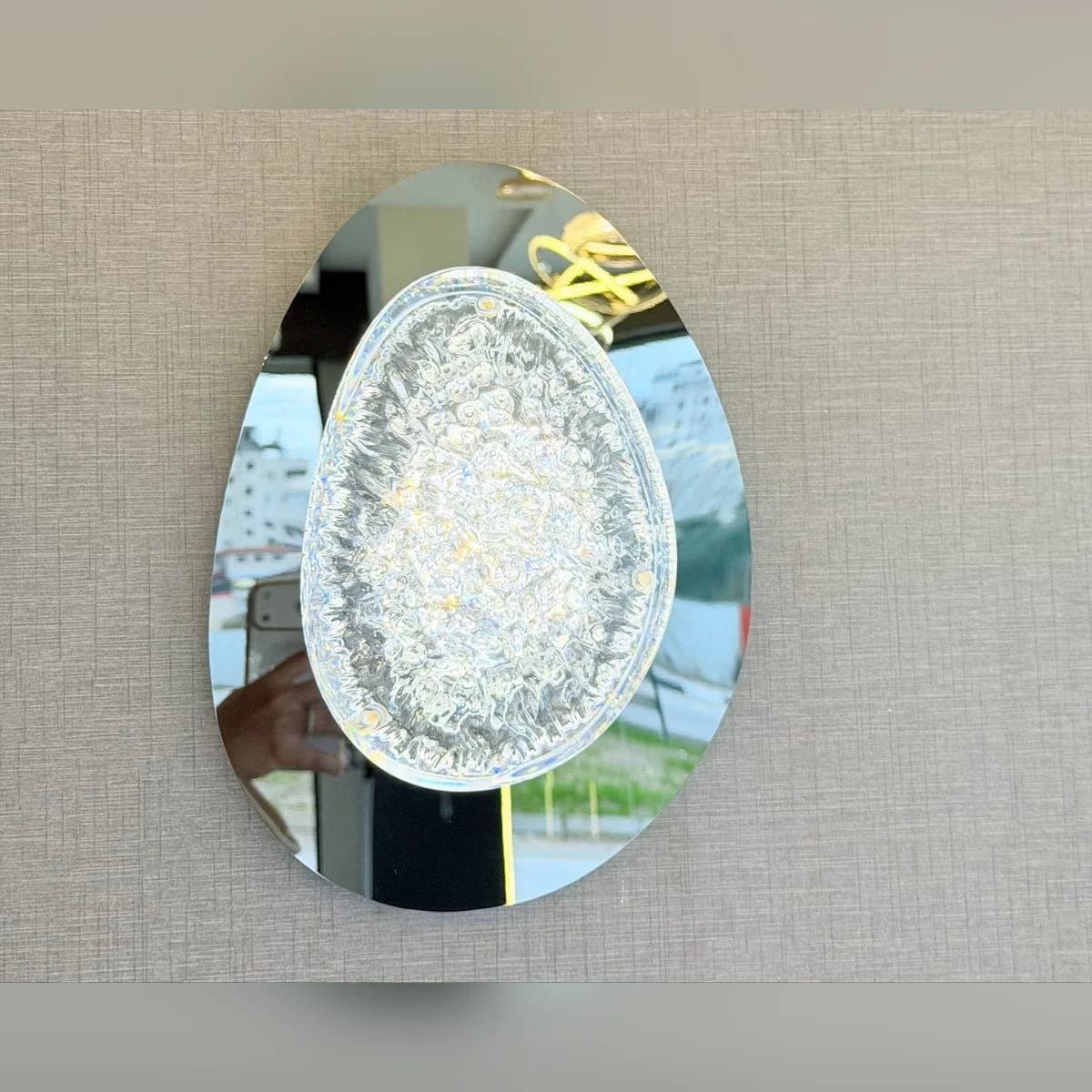 إبليك جداري كروم وكريستال بيضاوي LED 5