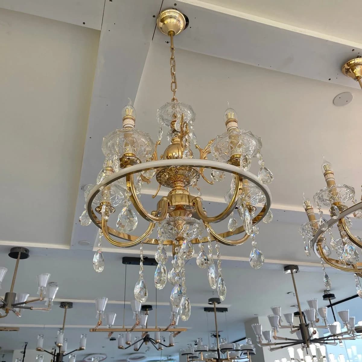 Classic Crystal Chandelier 5 Arms with LED Ring 5