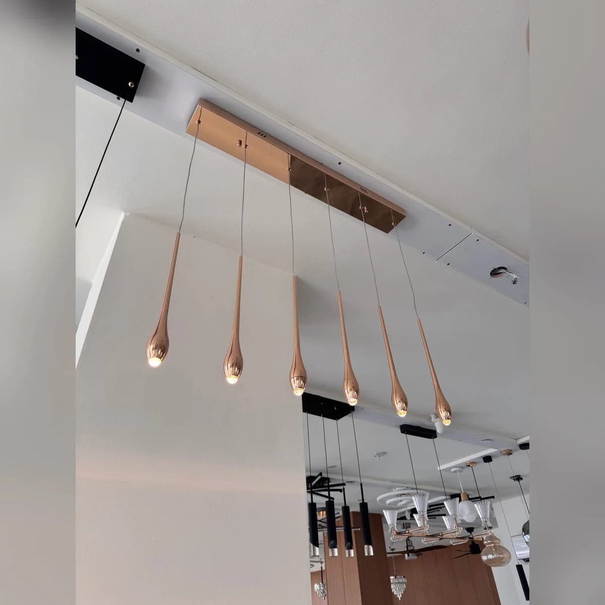 Modern 6-Light Teardrop Bar Chandelier 2