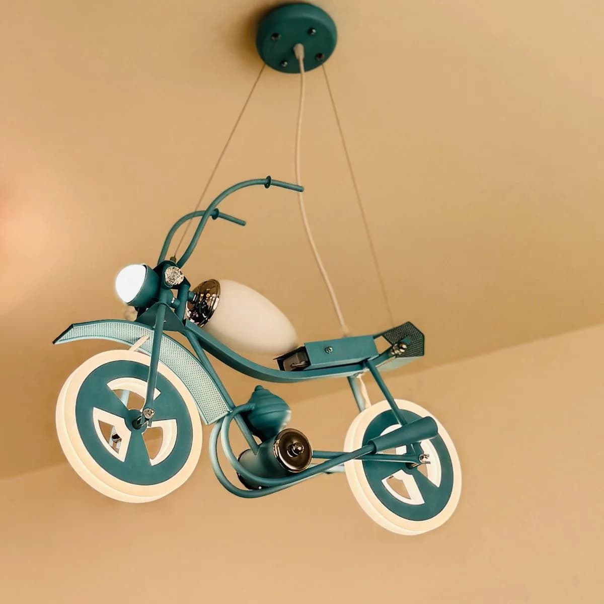 Kids LED Motorcycle Pendant Light 2