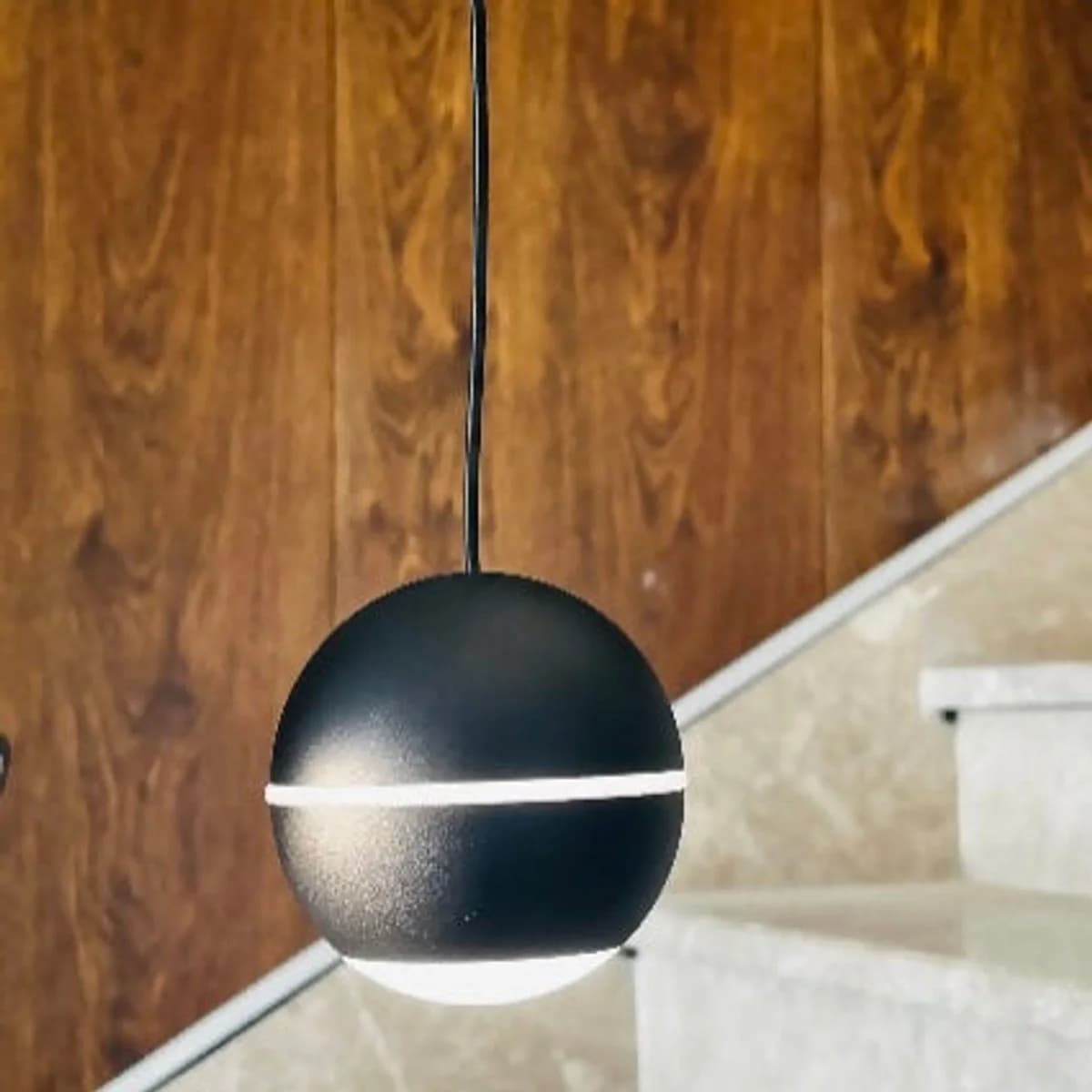 Black Spherical Magnetic Pendant Light 3