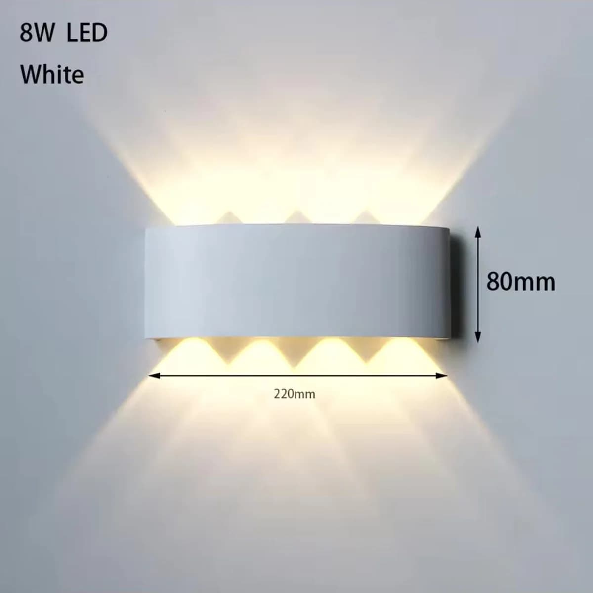 White 4-Lens Up Down LED Wall Light 3