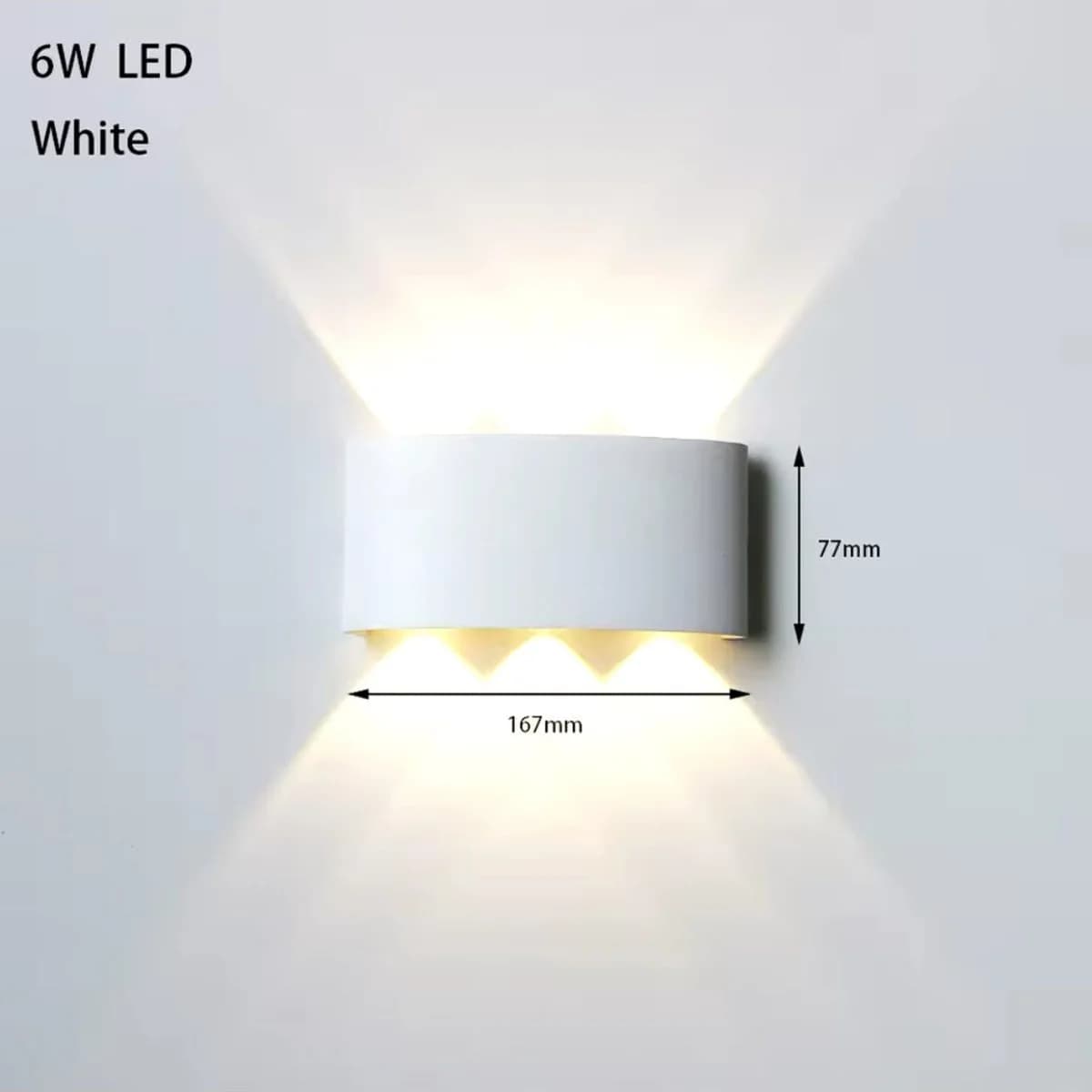 White 3-Lens Up & Down Wall Light 2
